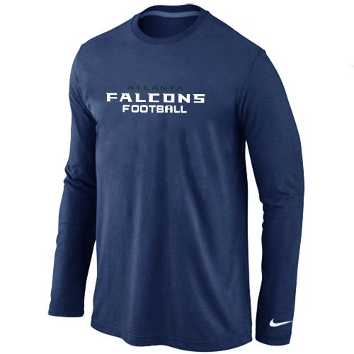 Nike Atlanta Falcons Authentic Font Long Sleeve NFL T-Shirt - Dark Blue